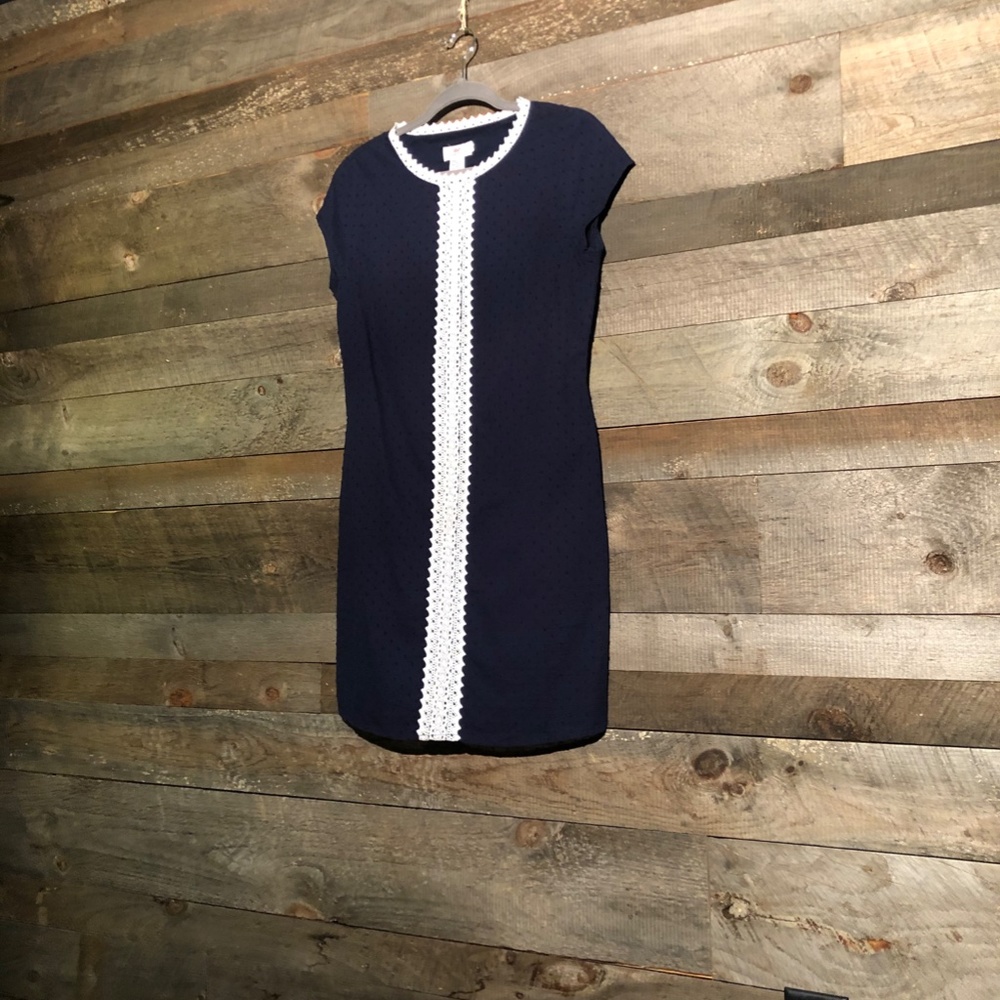 Vineyard Vines Casual Navy and White Trim Dress